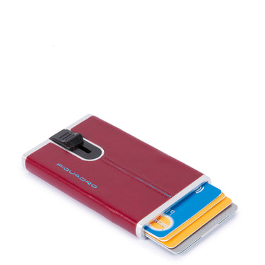Piquadro Blue Square Slide - Kreditkartenetui 5cc 10 cm (red)