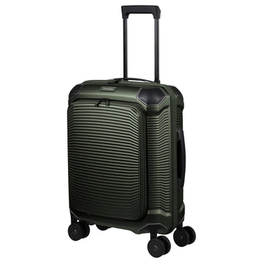 Travelite Millennium - Valise cabine à 4 roulettes avec poche avant S 55 cm (pine green)