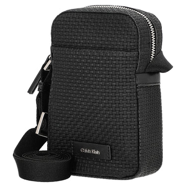 Calvin Klein Embossed Wovan - Borsa a tracolla 17 cm (black)