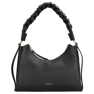 Coccinelle Boheme Grana Double - Sac porté main S 30 cm (Couleur : noir/cognac)