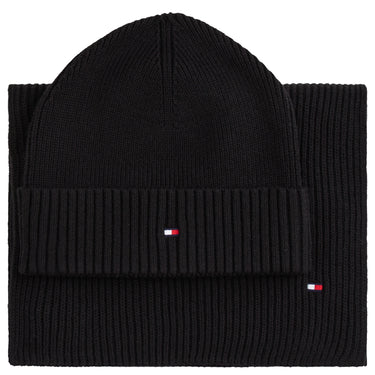 Tommy Hilfiger Flag - Bonnet et écharpe 2 pièces (black)