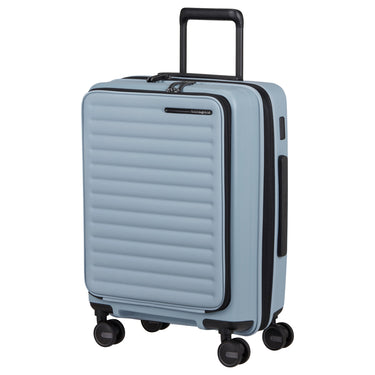 Samsonite Selection Restackd Easy Access - 4-Rollen-Kabinentrolley 55 cm erw. mit 2tlg. Packsack-Set (fog blue)