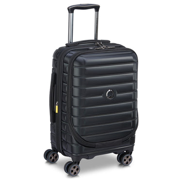 Delsey Paris Shadow 5.0 - Trolley de cabina con 4 ruedas y bolsillo delantero S 55 cm expandible USB (negro)
