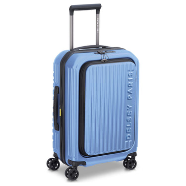 Delsey Paris Securitime - Trolley de cabina S 4 ruedas 55 cm expandible (azul lavanda)
