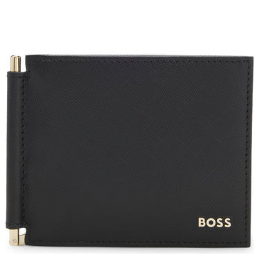 BOSS Men GB Coin Clip - Wallet 6cc with Money Clip 10.5 cm (black)
