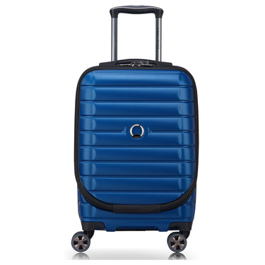 Delsey Paris Shadow 5.0 - Trolley de cabina con 4 ruedas y bolsillo delantero S 55 cm expandible USB (azul)