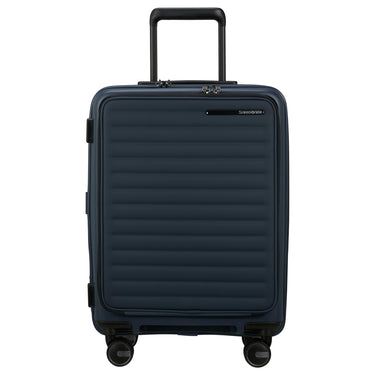 Samsonite Selection Restackd Easy Access - 4-Rollen-Kabinentrolley 55 cm erw. mit 2tlg. Packsack-Set (midnight)