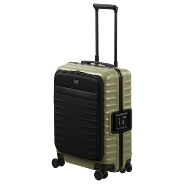 TITAN OVERSEAS - 4-Wheel Cabin Trolley S 55/23cm with front pocket (forest green, 55/23 cm)
