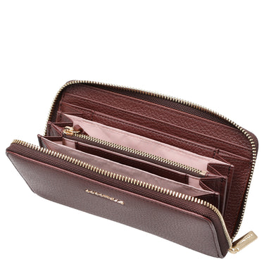 Coccinelle Metallic Soft - Geldbörse 7cc 18 cm (berry)
