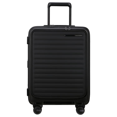 Samsonite Selection Restackd Easy Access - 4-Rollen-Kabinentrolley 55 cm erw. mit 2tlg. Packsack-Set (schwarz)