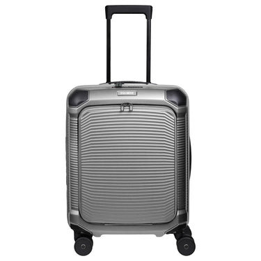 Travelite Millennium - Valise cabine à 4 roulettes avec poche avant S 55 cm (silver)