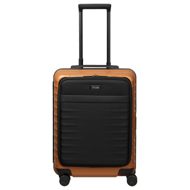 TITAN OVERSEAS - 4-Wheel Cabin Trolley S 55/23cm with front pocket (canyon bronze)