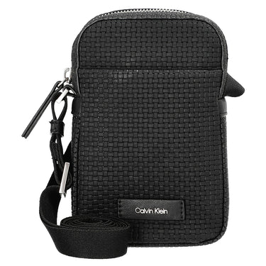 Calvin Klein Embossed Wovan - Borsa a tracolla 17 cm (black)