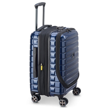 Delsey Paris Shadow 5.0 - 4-Rollen-Kabinentrolley mit Vortasche S 55 cm erw. USB (marineblau)