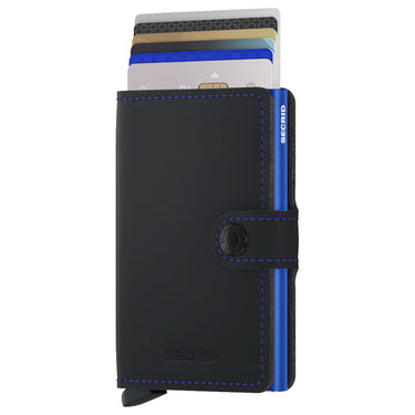 Secrid Matte Miniwallet - Geldbörse RFID 6.5 cm (black-blue)