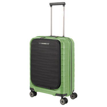 Travelite Mooby - 4-Rollen-Kabinentrolley mit Vortasche S 55 cm (grün)