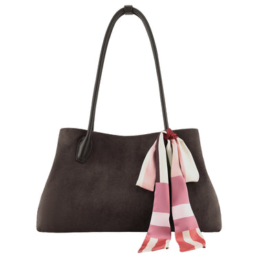 Les Visionnaires Sophie Grande Cozy Scarf - Borsa a spalla 42 cm (dark brown)