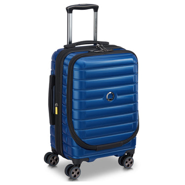 Delsey Paris Shadow 5.0 - Trolley de cabina con 4 ruedas y bolsillo delantero S 55 cm expandible USB (azul)