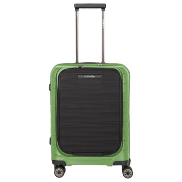 Travelite Mooby - 4-Rollen-Kabinentrolley mit Vortasche S 55 cm (grün)