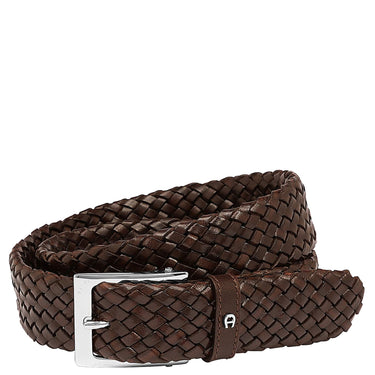 Aigner Business Belt - Gürtel 35 mm Flechtgürtel Leder (ebony, 110)