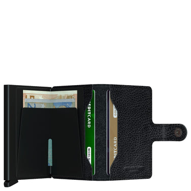 Secrid Vegetable Tanned Miniwallet - Geldbörse RFID 6.5 cm (black-black)